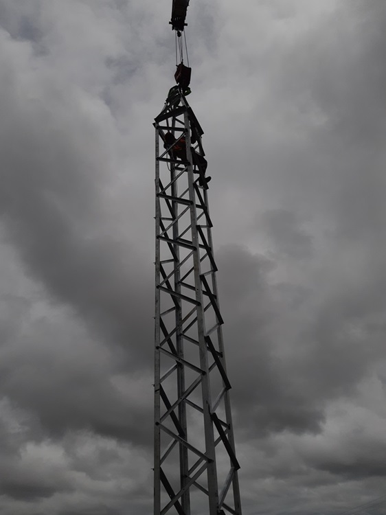 9 Meter Steel Tower - Installation
